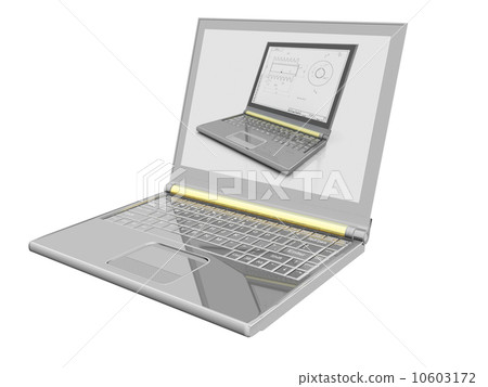 Laptop on the white background Laptop on the white background 10603172