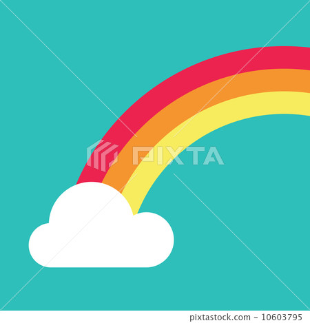 vector symbol of rainbow and clouds - Stock Illustration [10603795] - PIXTA