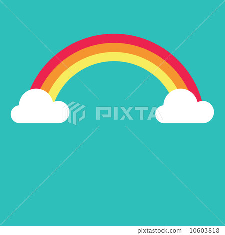 vector symbol of rainbow and clouds  10603818