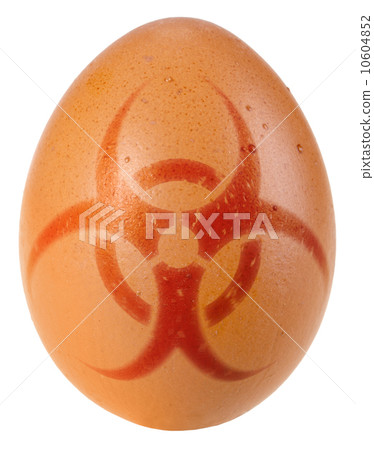 Egg with biohazard warning sign 10604852