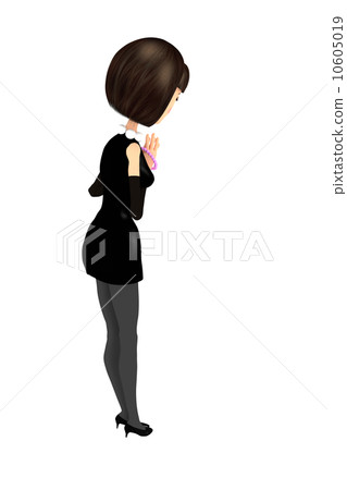 Funeral image 3DCG illustration material 10605019