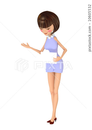 婦女培養指導背景透明3DCG例證材料 10605532