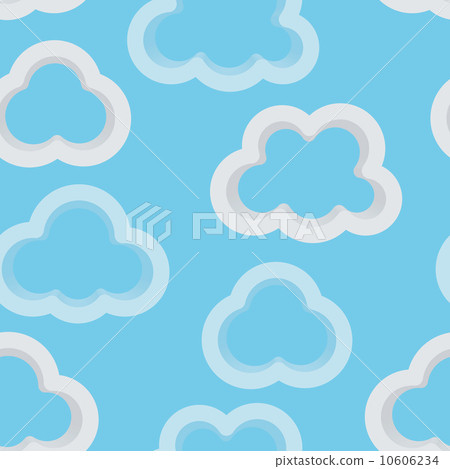 Seamless sky background with 3d clouds 10606234