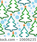 Seamless pattern with christmas-trees and snowflakes 10606235