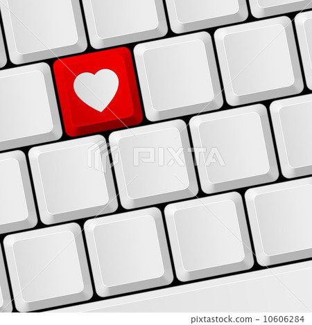 Keyboard with heart button 10606284