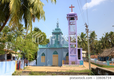 Catholic Church in Kanyakumari. Tamilnadu, India Catholic Church in Kanyakumari. Tamilnadu, India 10606734