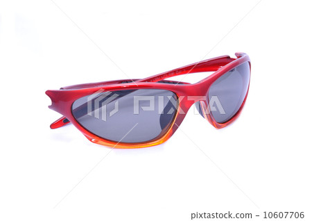 Red sport sunglasses, polarized, isolated 10607706