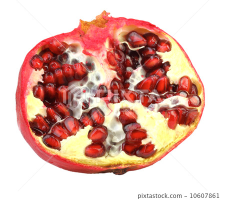 Half of fresh red pomegranate Half of fresh red pomegranate 10607861