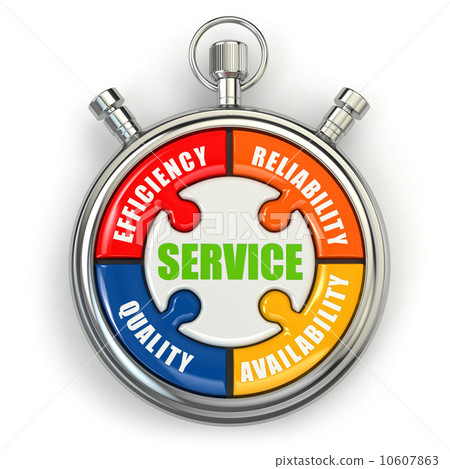 Service puzzle on white background.-插圖素材 [10607863] - PIXTA圖庫