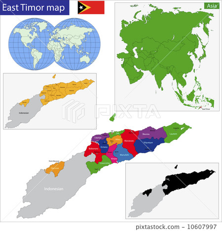 East Timor map 10607997