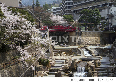 Arima Onsen Nenbashi, Arima River and Sakura 10608472