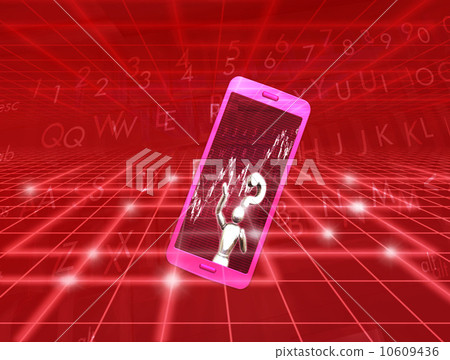 A robot thinking about stock investment on mobile A robot thinking about stock investment on mobile 10609436