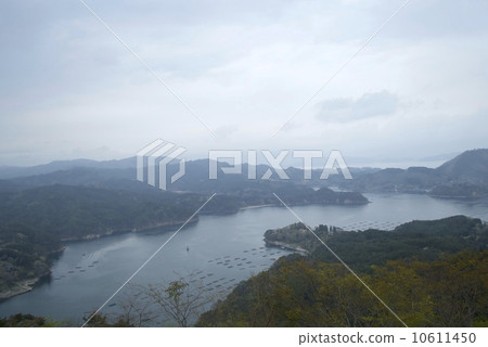 我在大島的龜山看到了氣仙沼。 10611450