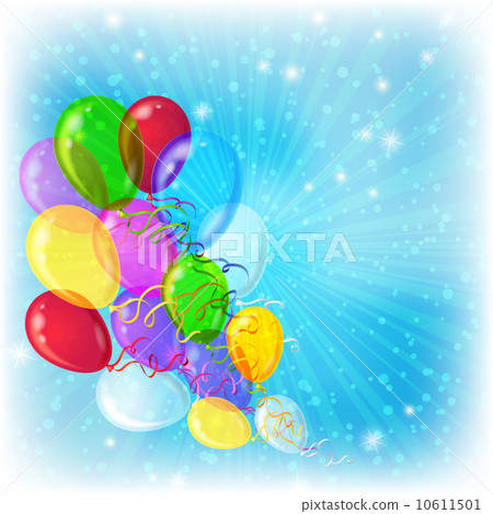 Holiday background with balloons 10611501