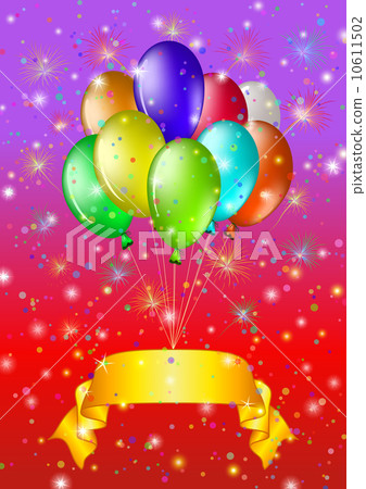Holiday background with balloons 10611502