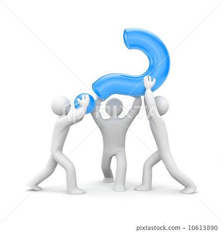 People with question. Teamwork metaphor People with question. Teamwork metaphor 10613890
