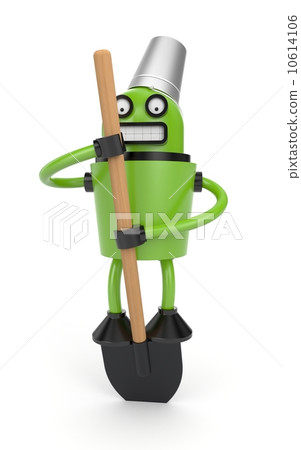 Robot with bucket and shovel Robot with bucket and shovel 10614106