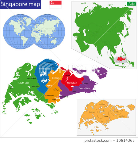 Singapore map 10614363