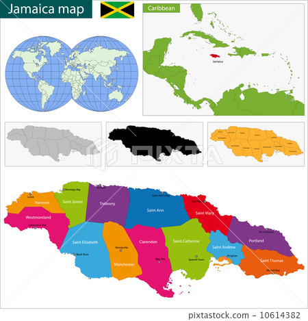 Map of Jamaica 10614382