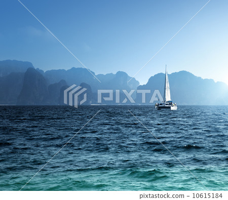 yacht and ocean Krabi province, Thailand 10615184