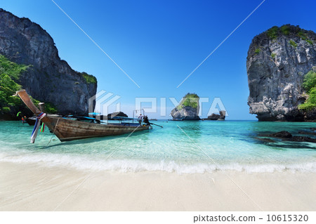 boat at Phi Phi island, Thailand 10615320