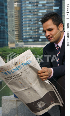 Office wear with Singapore skyline 10616635