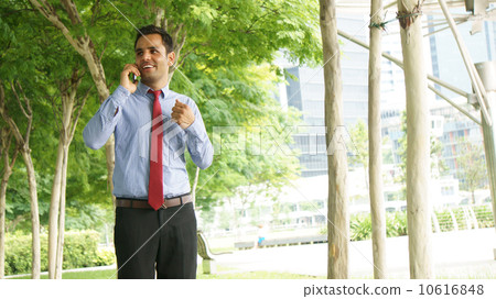 Office wear with Singapore skyline 10616848
