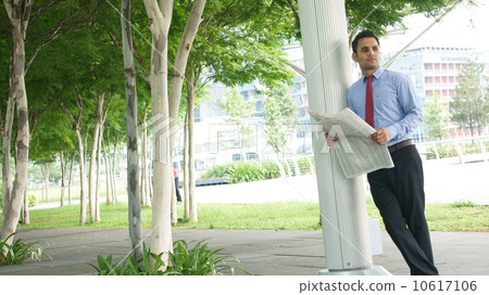 Office wear with Singapore skyline 10617106