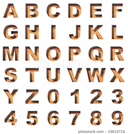 old metal alphabet on white background 10618728