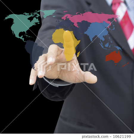 The hand presses the button 10621199