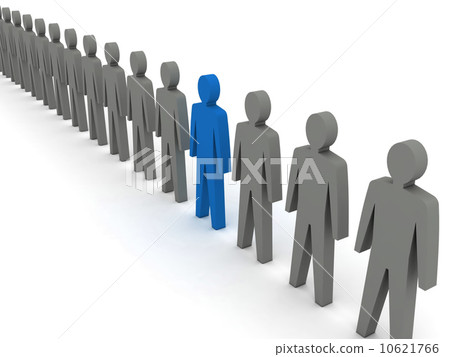 Unusual person in row. 10621766