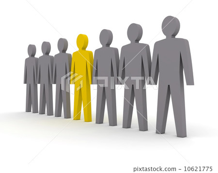 Unique person in row. 10621775