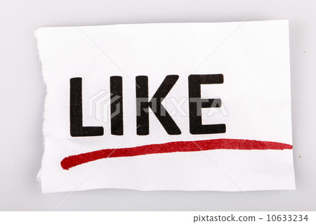 The word like on torn paper 10633234
