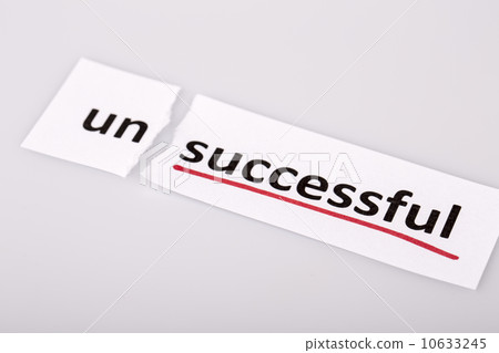 The word unsuccessful changed to successful on torn paper 10633245