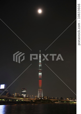 Tokyo Sky Tree Candle Tree Light Up and Moon 10633608