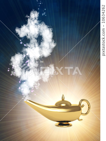 Magic lamp and dollar symbol Magic lamp and dollar symbol 10634262
