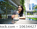 Asian Beauty enjoying coffee 10634427