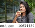 Asian Beauty having wine 10634429