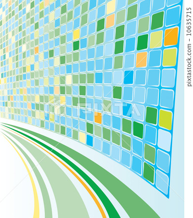 Abstract Perspective Cyan Mozaic background Abstract Perspective Cyan Mozaic background 10635715