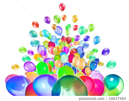 flying balloons isolated flying balloons isolated 10637484