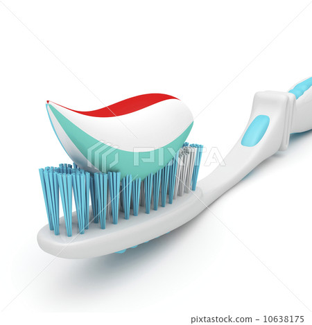Toothbrush with toothpaste - Stock Illustration [10638175] - PIXTA