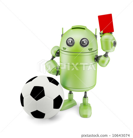 3D Robot playing soccer 10643074
