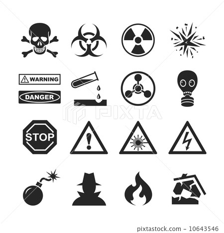 Danger and warning icons 10643546