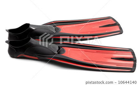Flippers for diving on white background 10644140
