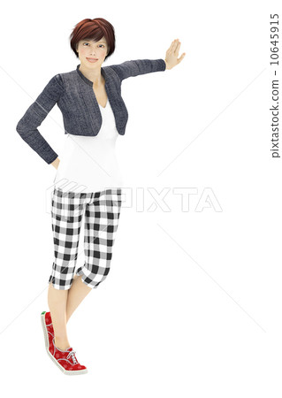 Woman putting hands on the wall 1 Synthetic background Transparent 3DCG illustration material Woman putting hands on the wall 1 Synthetic background Transparent 3DCG illustration material 10645915