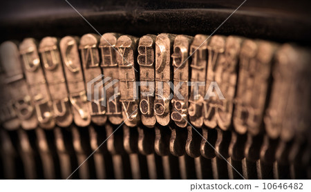 Close-up of an old retro typewriter with paper Close-up of an old retro typewriter with paper 10646482