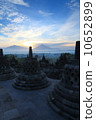 Borobudur is a 9th-century Mahayana Buddhist Temple in Magelang, Central Java, Indonesia.  10652899