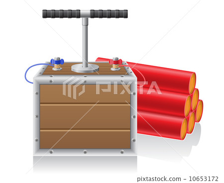 detonating fuse and dynanite vector illustration 10653172