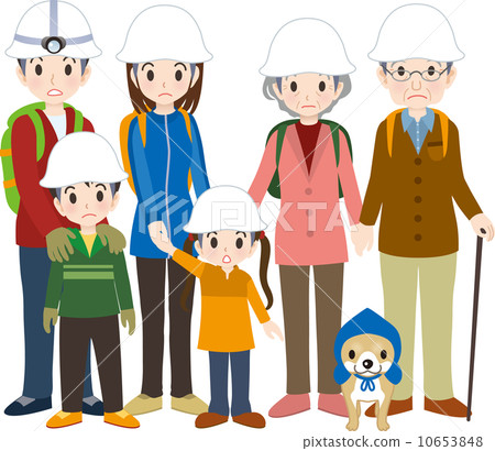 所有防災家庭成員的疏散準備工作都很嚴重 10653848