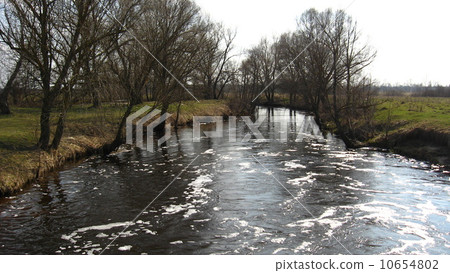 flood on the river in the spring flood on the river in the spring 10654802